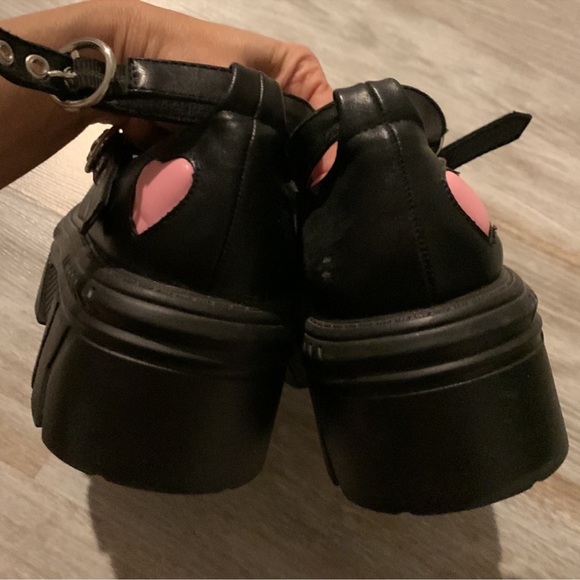 ASOS KOl A Warriors Heart chunky mary janes in black UK 5/38 preowned - Picture 6 of 16